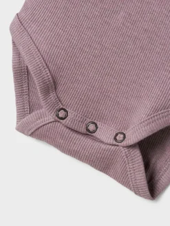 NAME IT Kab langærmet boby - Elderberry- Bodystocking Langærmet