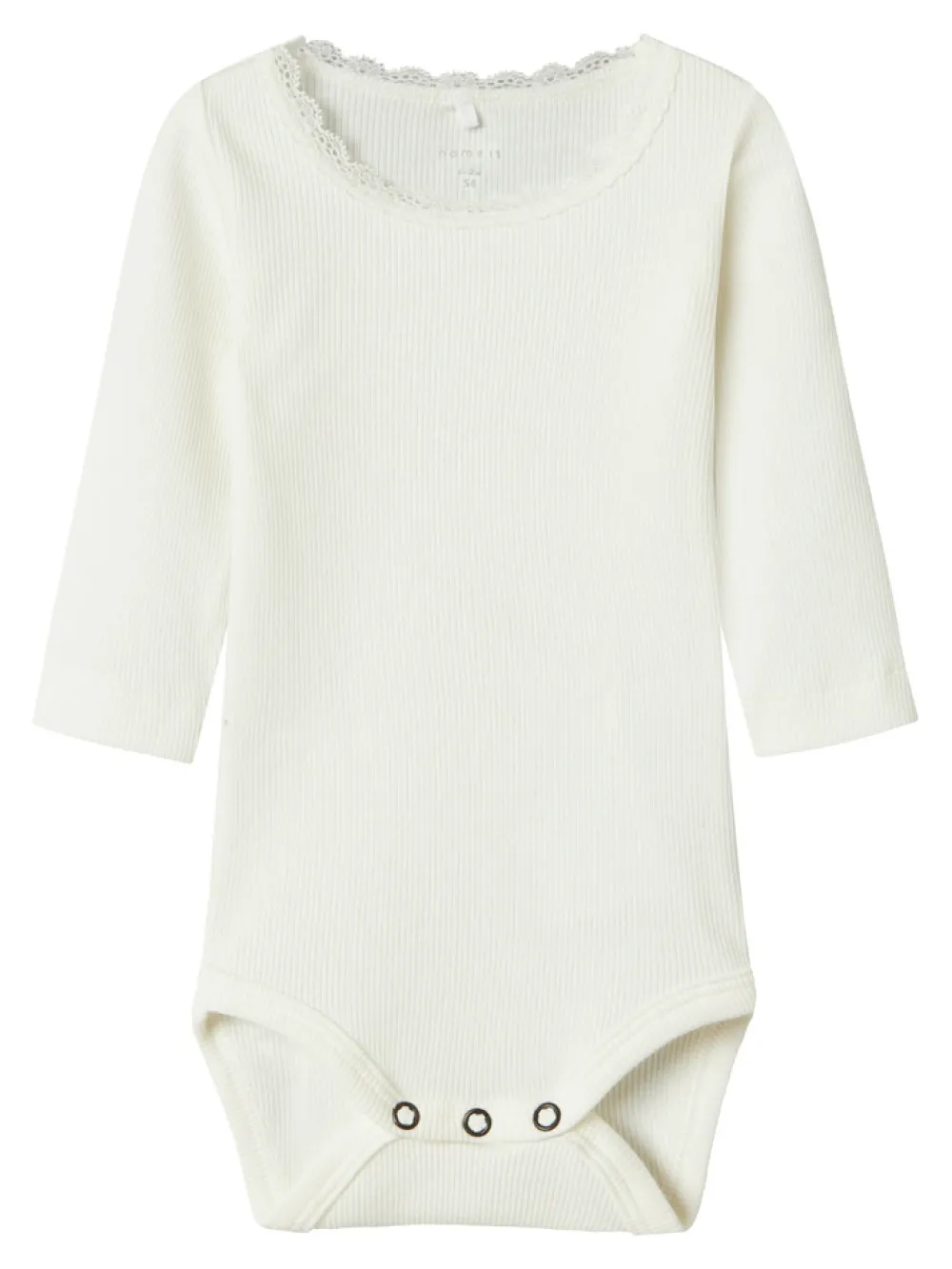 NAME IT Kab langærmet body - Cloud dancer- Bodystocking Langærmet