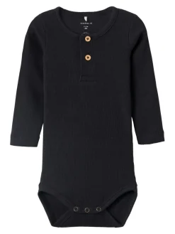 NAME IT Kab langærmet body NOOS - black- Bodystocking Langærmet