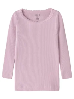 NAME IT Kab langærmet top - Fragrant Lilac- Bluser