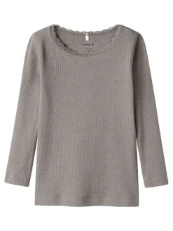 NAME IT Kab langærmet top - Satellite- Bluser