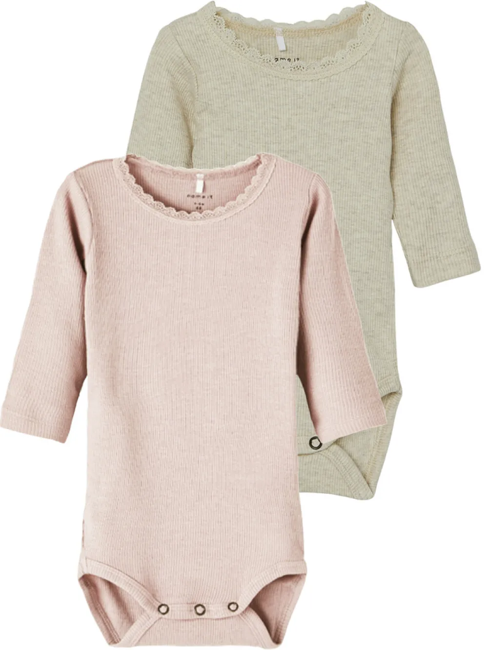 NAME IT Kab 2p ls body - PEYOTE MEL- Bodystocking Langærmet|Multipack