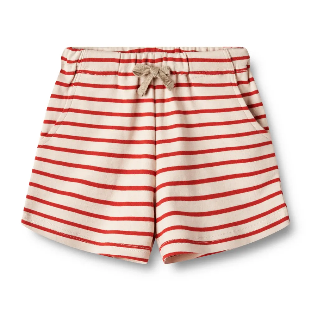 Wheat Kalle jersey shorts - red stripe- Shorts