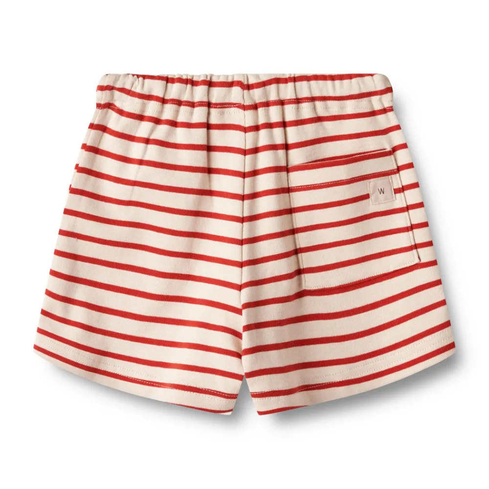 Wheat Kalle jersey shorts - red stripe- Shorts