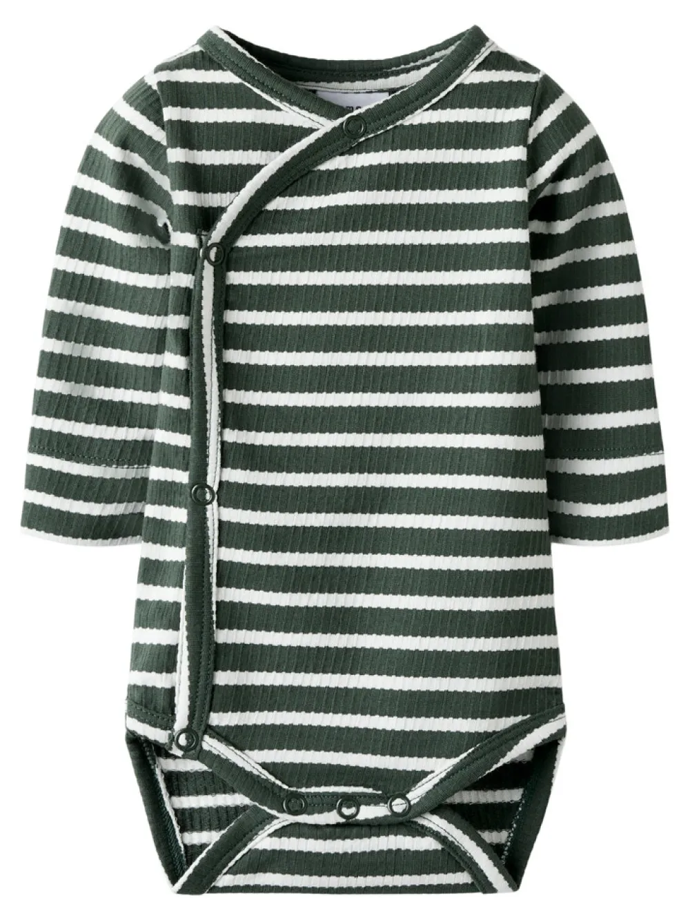 NAME IT Kans Langærmet Wrap Body - Deep Forest- Bodystocking M. Skrålukning