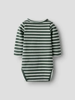 NAME IT Kans Langærmet Wrap Body - Deep Forest- Bodystocking M. Skrålukning