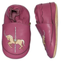 Melton Karrusel læder hjemmesko - Red Violet- Hjemmesko