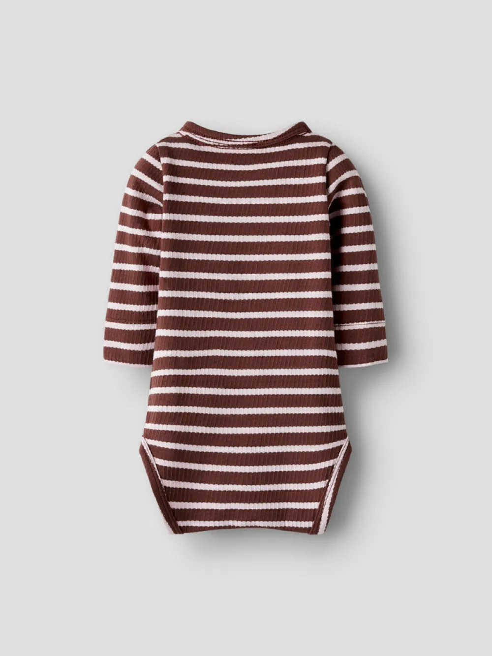 NAME IT Kattie Langærmet Wrap Body - Bleached Mauve- Bodystocking M. Skrålukning