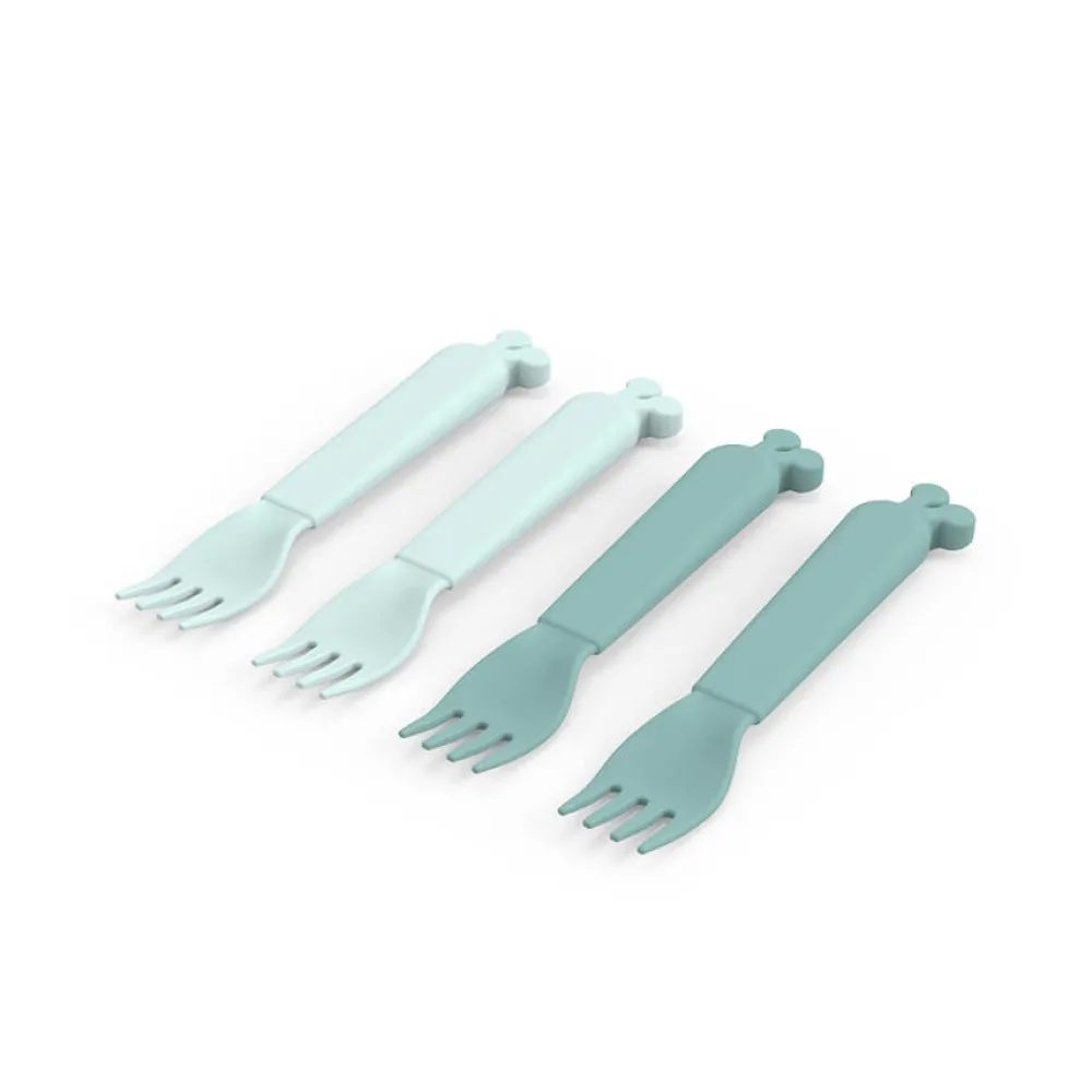 Done By Deer Kiddish gafler 4 stk. Raffi - blå- Bestik