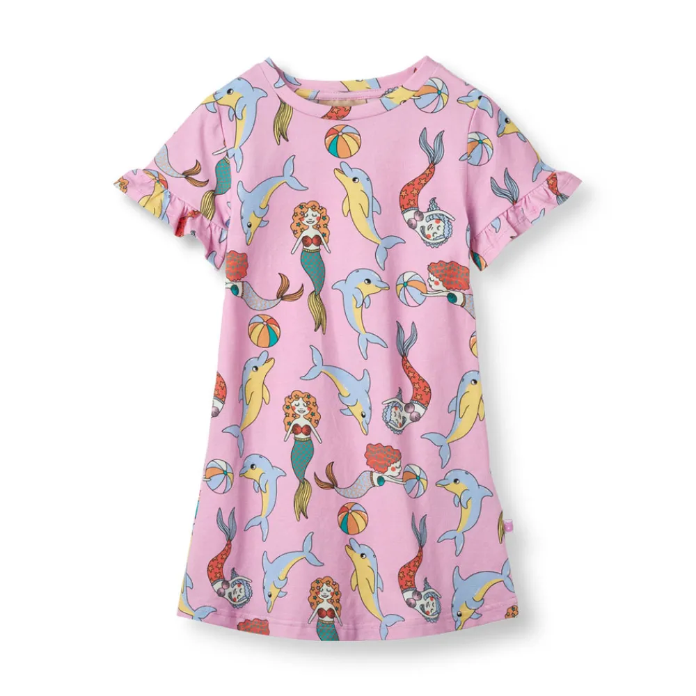 Småfolk Kjole kortærmet - Pink lavender- Kjoler