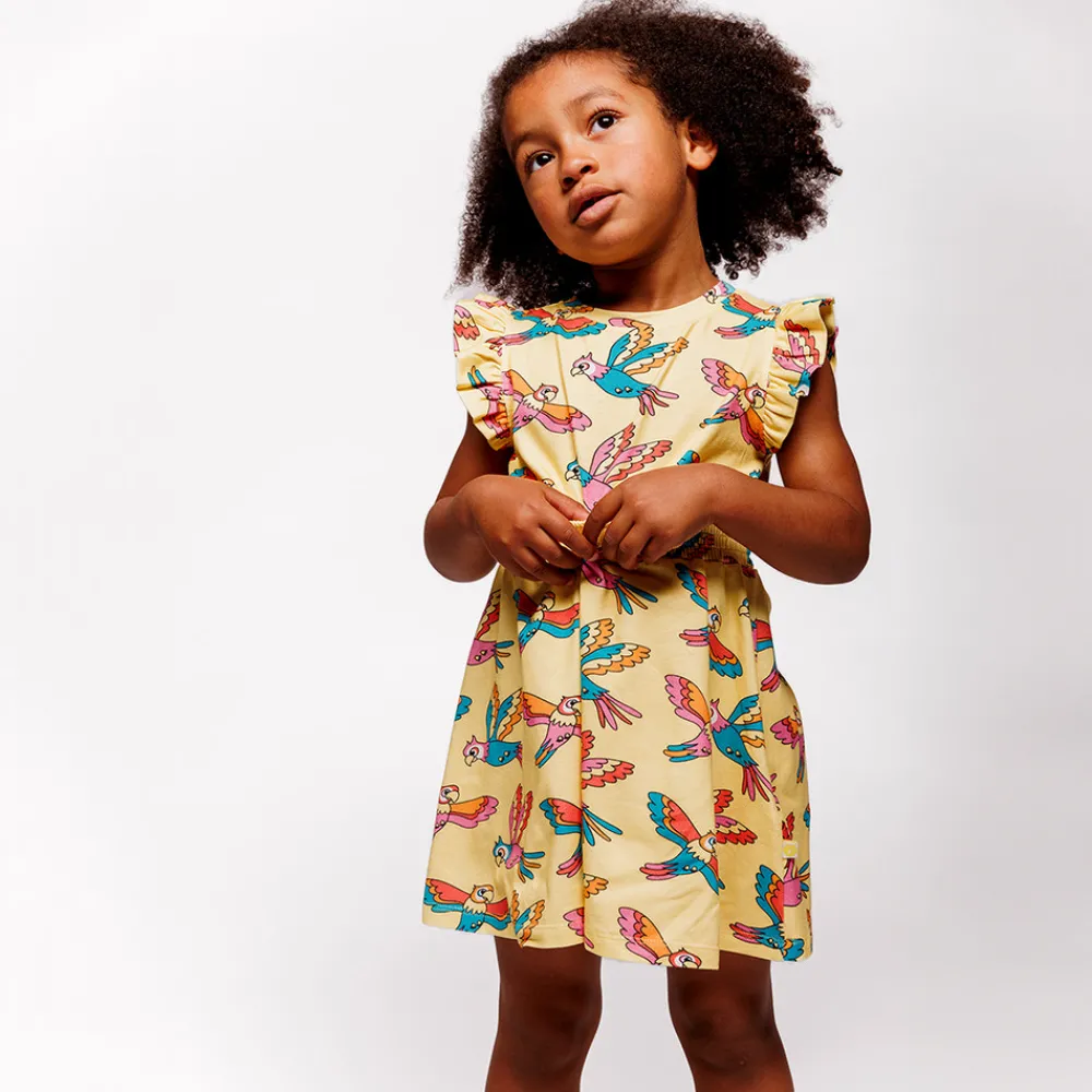 Småfolk Kjole u. ærmer - Custard- Kjoler