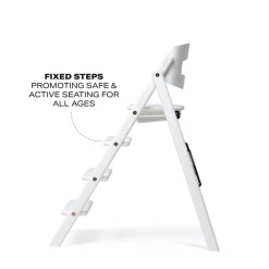 KAOS Klapp højstol foldbar - bøg hvid-Børn Højstole Uden Tilbehør