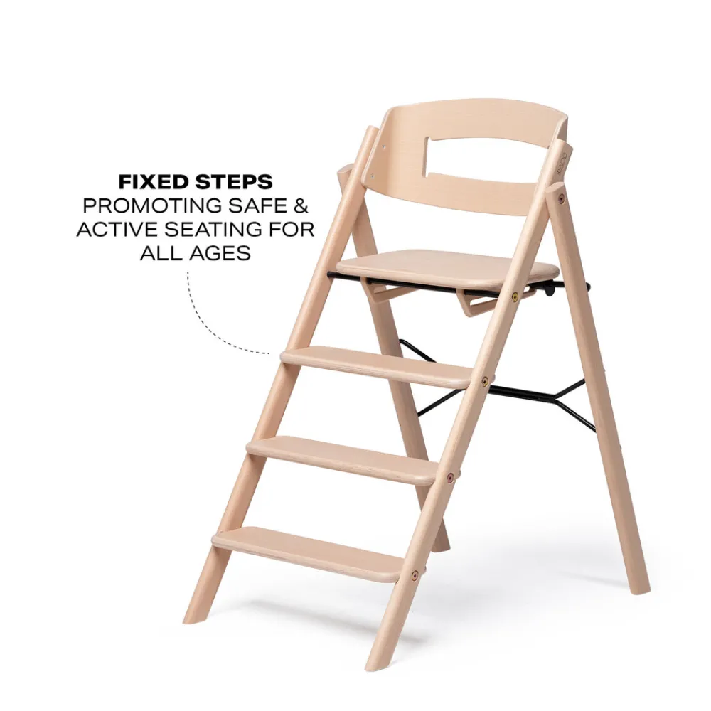 KAOS Klapp højstol foldbar - bøg natur-Børn Højstole Uden Tilbehør