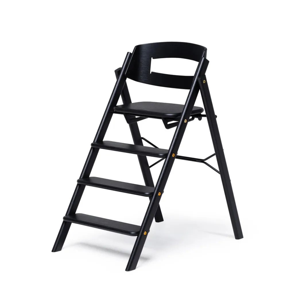 KAOS Klapp højstol foldbar - eg sort-Børn Højstole Uden Tilbehør