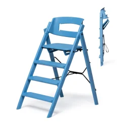 KAOS Klapp højstol foldbar - Genbrugsplast, blå-Børn Højstole Uden Tilbehør