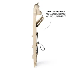 KAOS Klapp højstol foldbar - Genbrugsplast, sand-Børn Højstole Uden Tilbehør