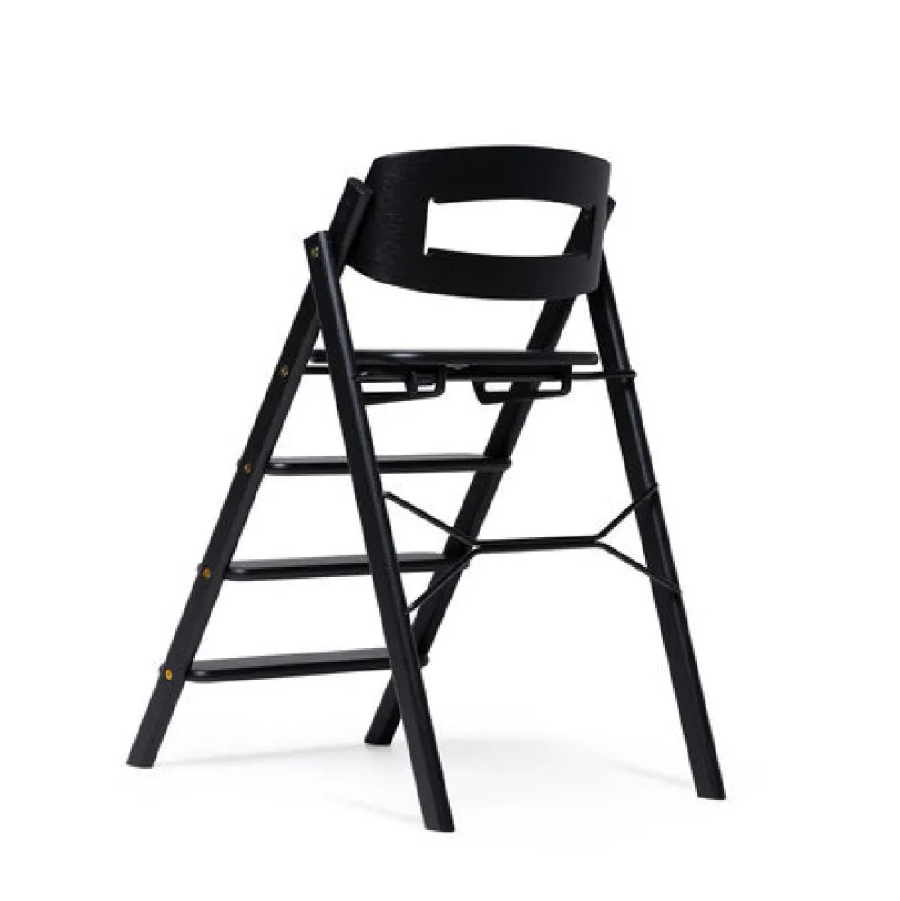 KAOS Klapp højstol foldbar eg inkl. bøjle - sand-Børn Højstole Med Tilbehør