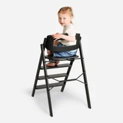 KAOS Klapp højstol foldbar eg inkl. bøjle - sand-Børn Højstole Med Tilbehør