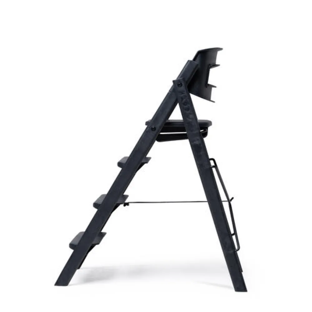 KAOS Klapp højstol foldbar genbrugsplast inkl. pude - sort-Børn Højstole Med Tilbehør