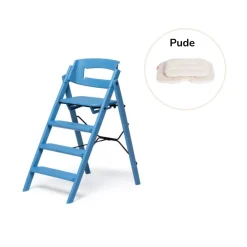 KAOS Klapp højstol foldbar genbrugsplast inkl. pude - blå-Børn Højstole Med Tilbehør