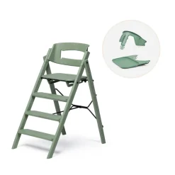 KAOS Klapp højstol genbrugsplast inkl. bøjle og bakke - Grøn-Børn Højstole Med Tilbehør
