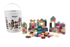 Magni Klodser i Puttekasse, 100 Stk - FSC®- Træklodser