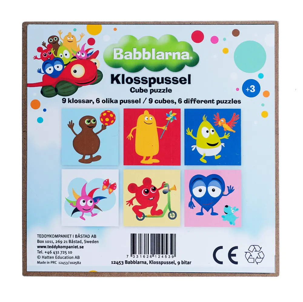 BABBLARNA Klodspuslespil i træ med 6 forskellige motiver- Puslespil