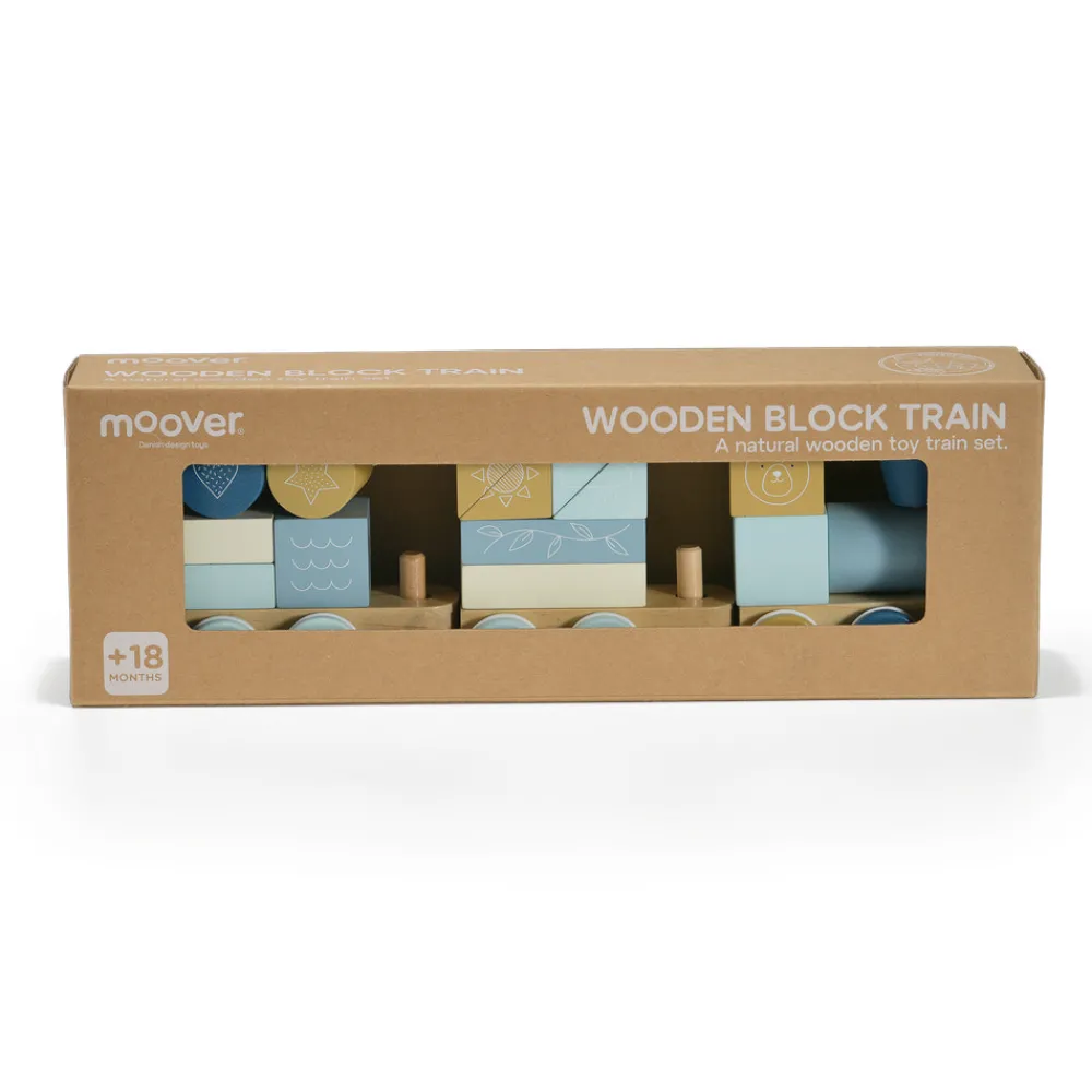 Moover Toys klodstog blå- Trælegetøj