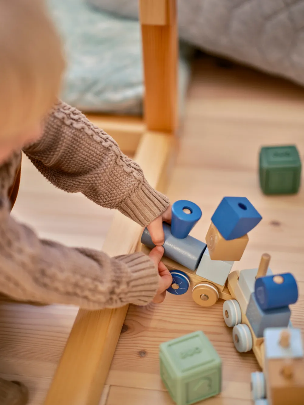 Moover Toys klodstog pink- Trælegetøj