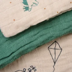 Pippi Øko. stofbleer (6-pak) - Deep Lichen Green-Børn Stofbleer & Klude|Stofbleer