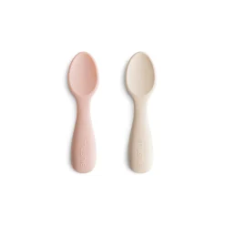 MUSHIE Korte Babyskeer 2-Pak - Blush/Shifting Sand- Service|Bestik