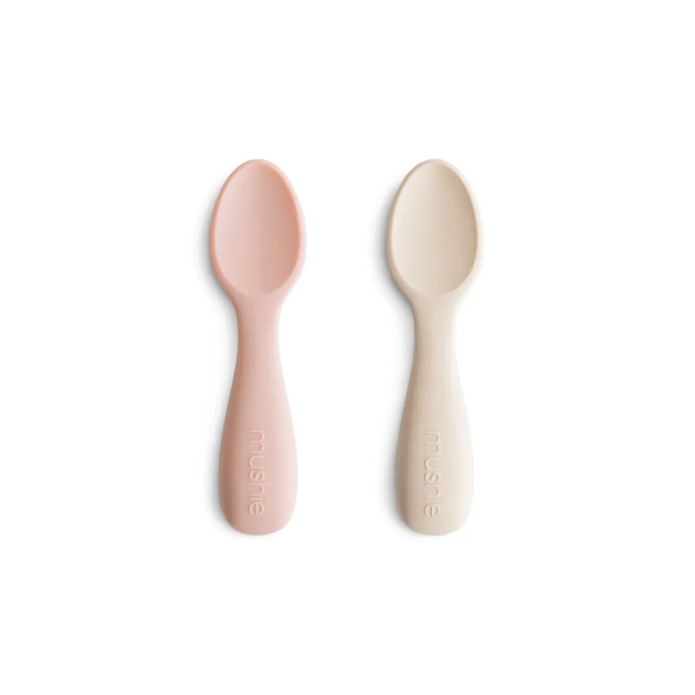 MUSHIE Korte Babyskeer 2-Pak - Blush/Shifting Sand- Service|Bestik