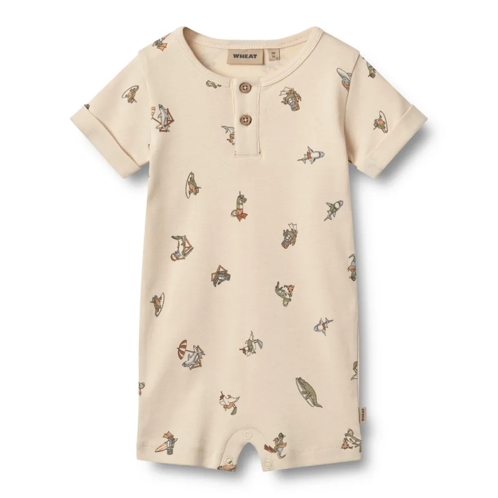 Wheat Kortærmet Jumpsuit Alfred - 9413- Heldragter U. Fod