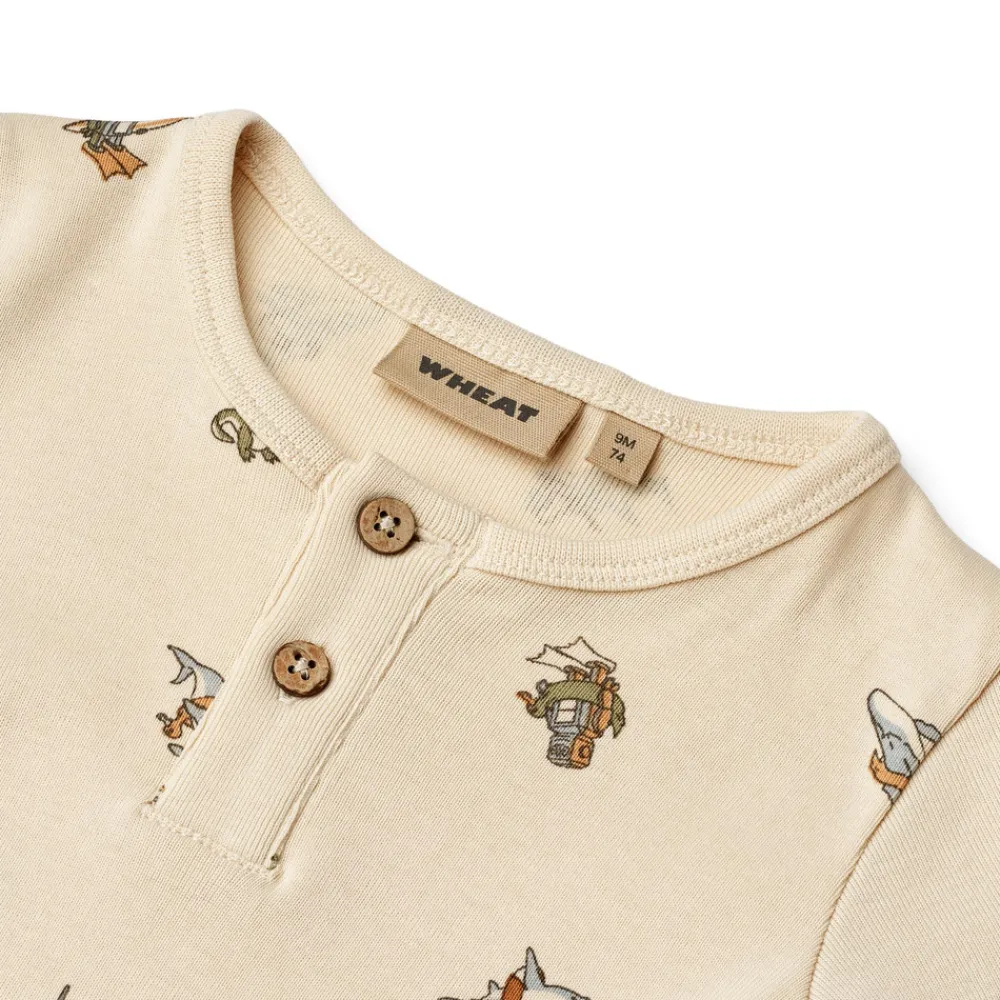 Wheat Kortærmet Jumpsuit Alfred - 9413- Heldragter U. Fod