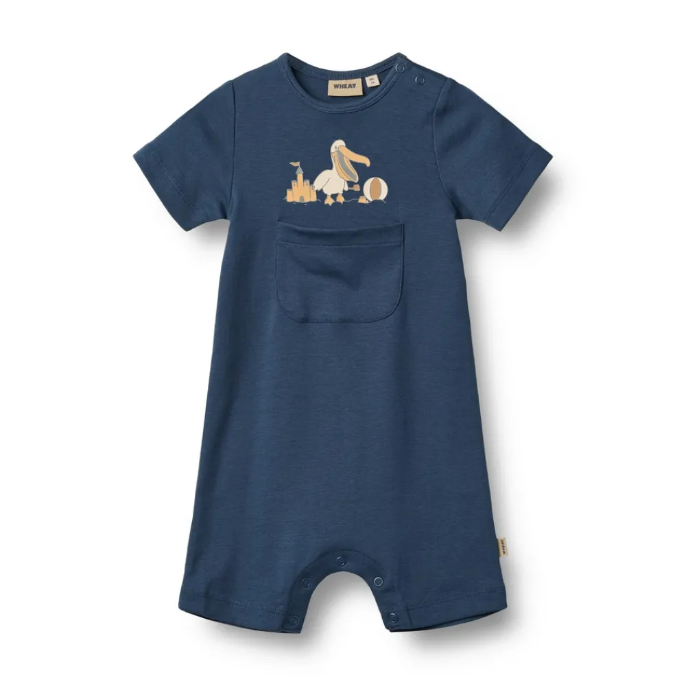 Wheat Kortærmet Sparkedragt Per - 1042- Heldragter U. Fod