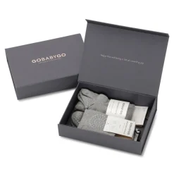 GOBABYGO Kravle start pakke - Grey melange- Skridsikre Strømper|Strømpebukser