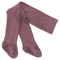 GOBABYGO Kravle Strømpebukser Bambus - Misty plum- Skridsikre Strømper|Strømpebukser