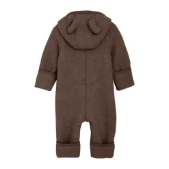 HUTTEliHUT Køredragt m. ører Uld Fleece - Brown Melange- Køredragter|Ulddragter