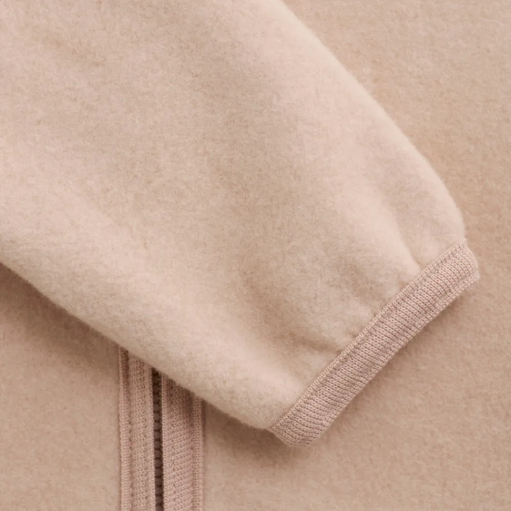 HUTTEliHUT Køredragt m. ører Uld Fleece - Mahogany Rose- Køredragter|Ulddragter