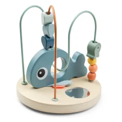 Done By Deer Kuglelabyrint Wally Blå- Trælegetøj