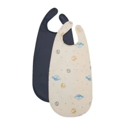 CeLaVi Lang hagesmæk PU (2-pak) - Dark Navy- Hagesmække