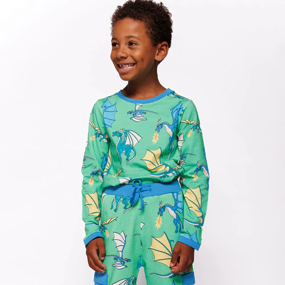 Småfolk Langærmet bluse med flyvende drager - 826- Bluser