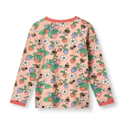 Småfolk Langærmet bluse med jordbær - 536- Bluser