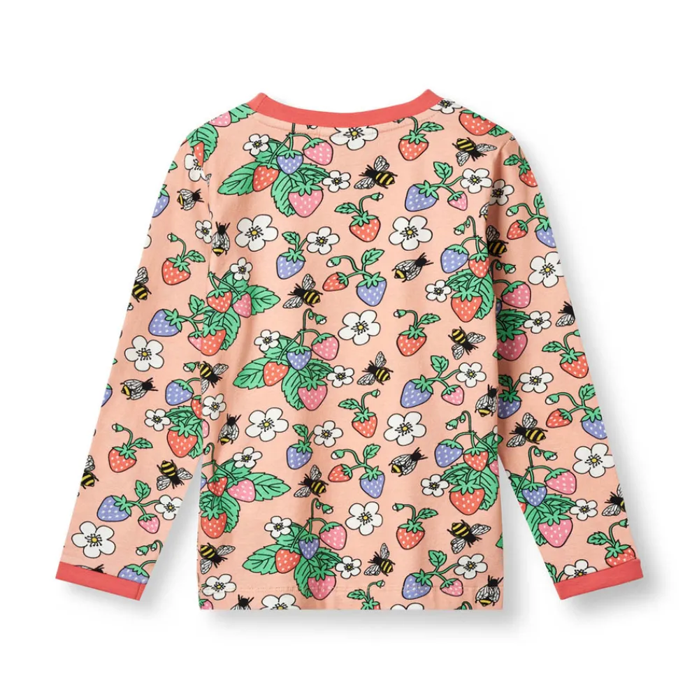 Småfolk Langærmet bluse med jordbær - 536- Bluser