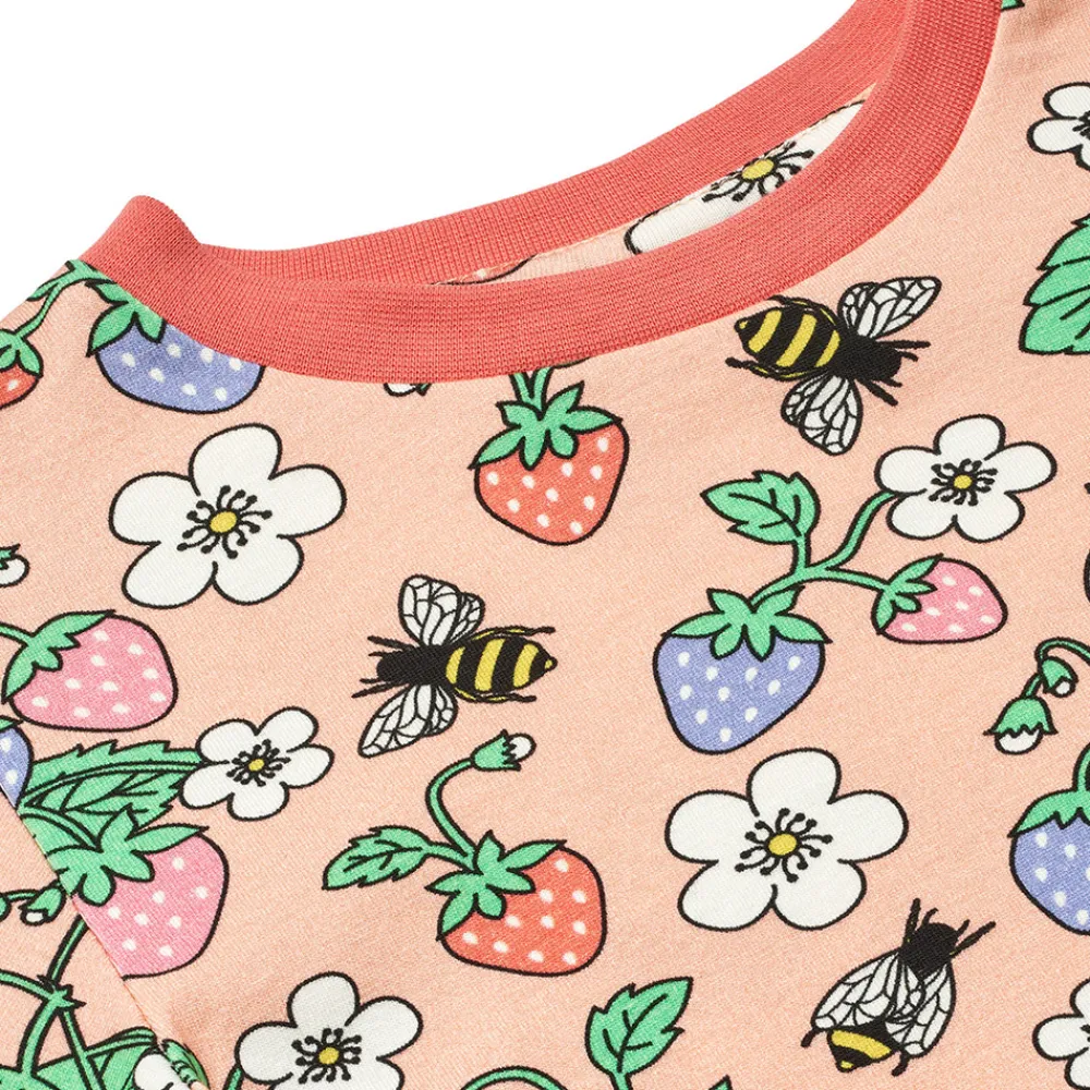 Småfolk Langærmet bluse med jordbær - 536- Bluser