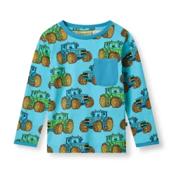 Småfolk Langærmet bluse med traktorer - 718- Bluser