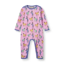 Småfolk Langærmet heldragt med enhjørninger - 539- Heldragter U. Fod