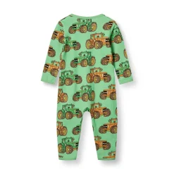 Småfolk Langærmet heldragt med traktorer - 828- Heldragter U. Fod