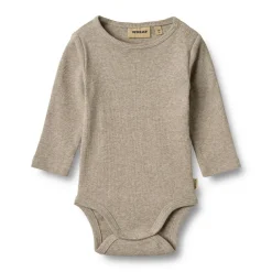 Wheat Langærmet Rib Body Spencer - 72- Bodystocking Langærmet