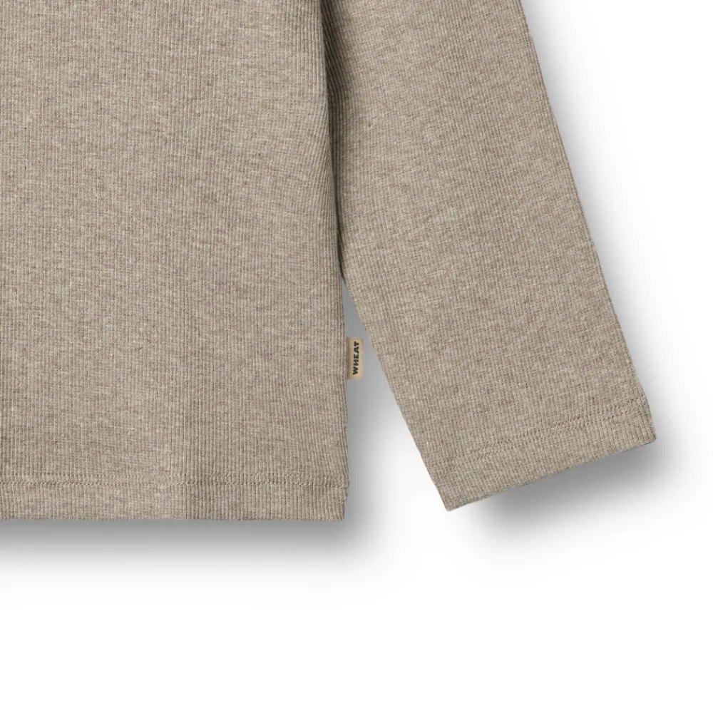 Wheat Langærmet Rib T-Shirt Milo - 72- Bluser